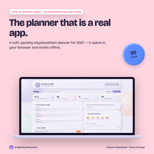 2027 Life Planner — The planner that is a real app