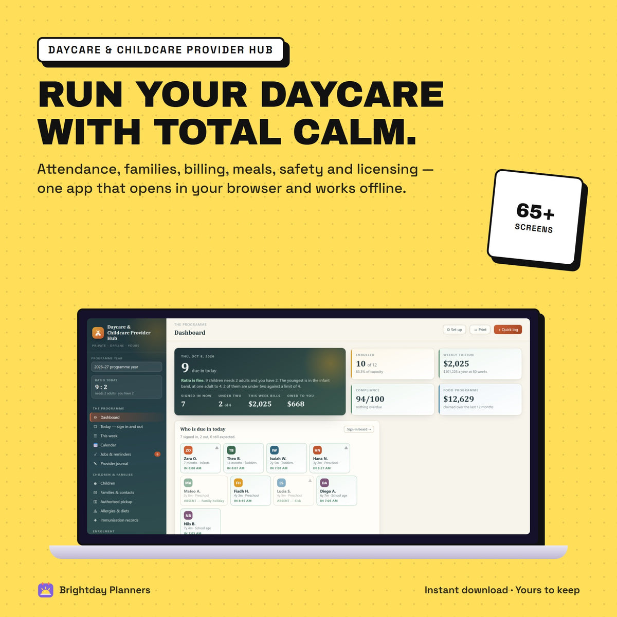 Daycare Provider Hub — Run your daycare with total calm