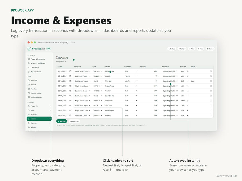 Rental Property Tracker App, Landlord Spreadsheet, Real Estate Excel (Digital Download)
