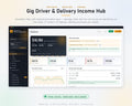 Gig Driver Income Tracker, Delivery Mileage & Tax Planner (Excel, Web App)