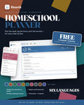 Homeschool Planner App, Browser-Based, 6 Languages, 4 Bonus Versions (Digital Download)