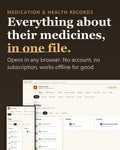 Medication Tracker App, Pill Log, Health Records Planner (Digital Download)