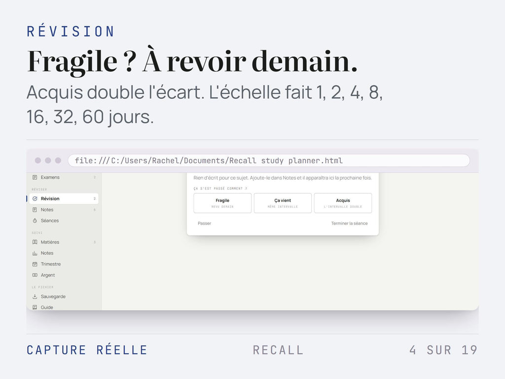 Recall Study Planner – HTML File, Offline, 6 Languages (Bonus Included)