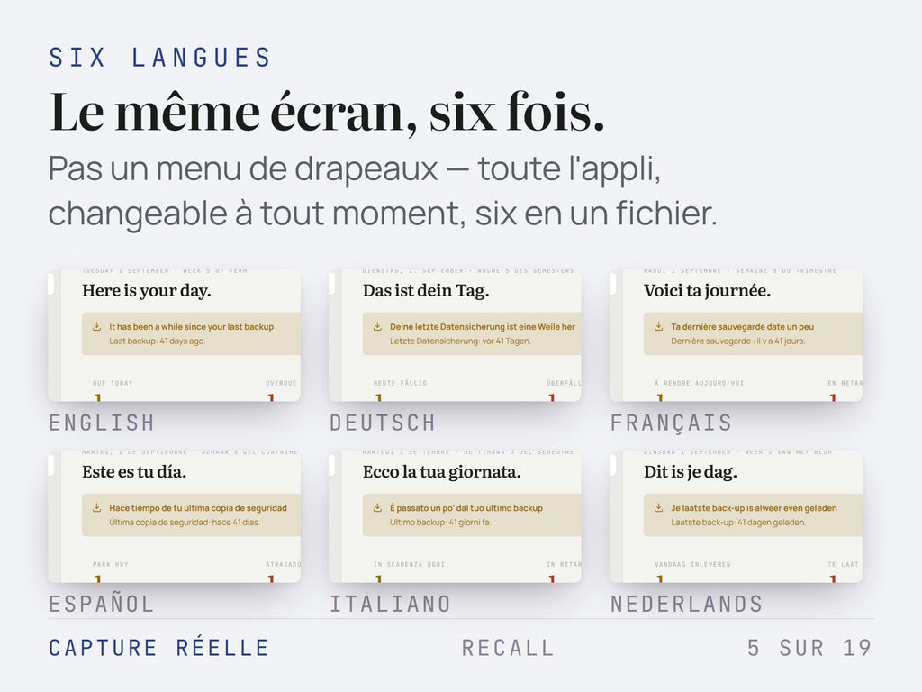 Recall Study Planner – HTML File, Offline, 6 Languages (Bonus Included)