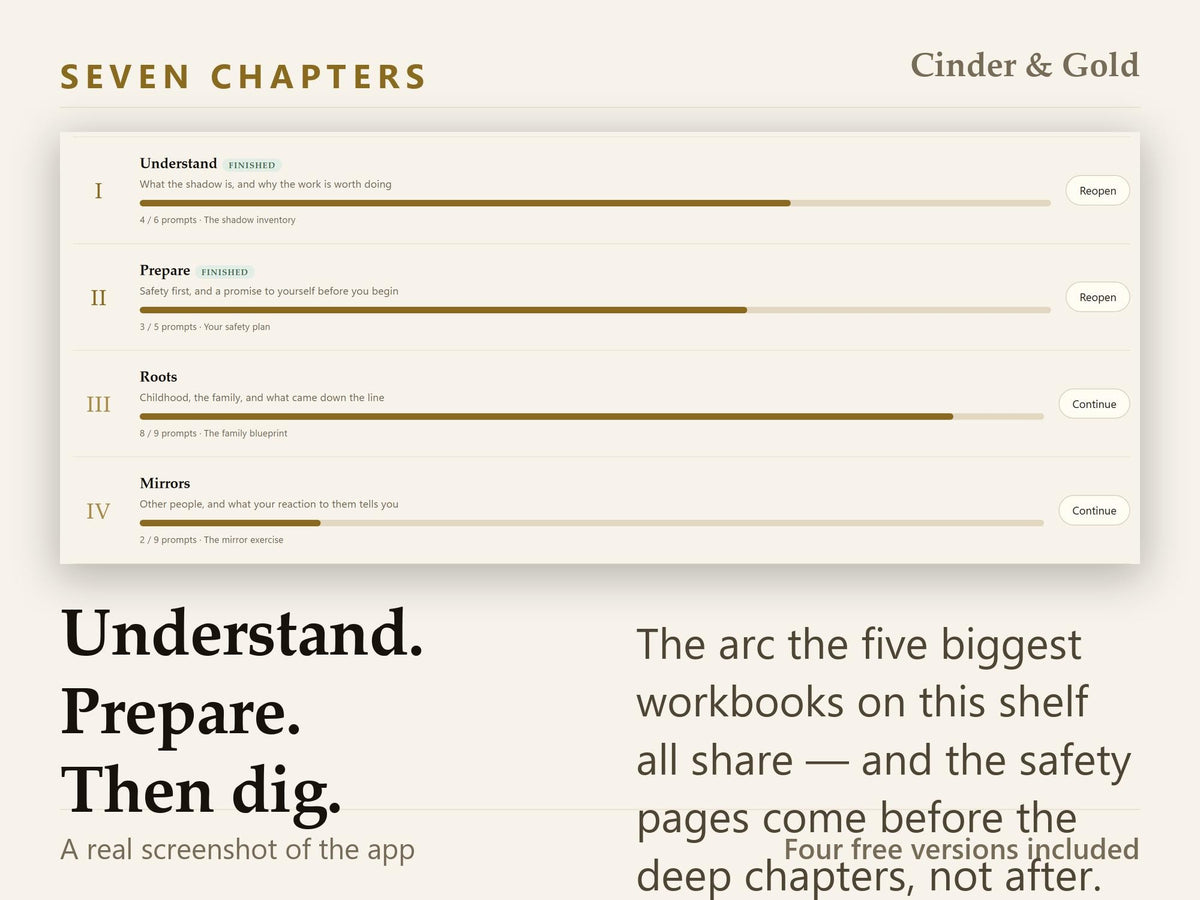 Shadow Work Journal App | 520 Prompts, Trigger Log, Offline (Digital Download)