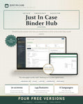Just In Case Binder Hub App, Estate Planning, Emergency Organizer (Digital Download)