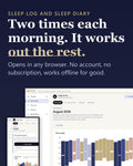 Sleep Log App, Insomnia Tracker, Sleep Planner (Digital Download)