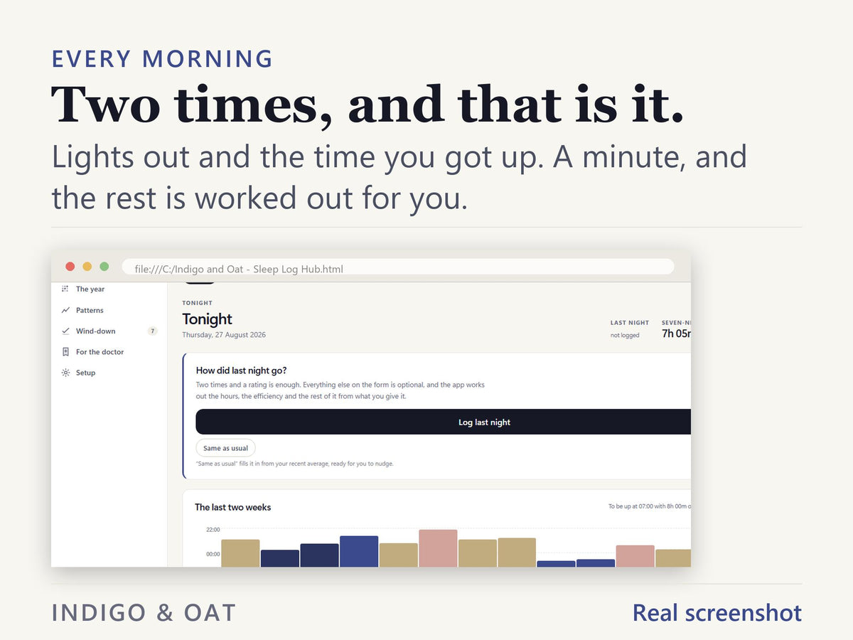 Sleep Log App, Insomnia Tracker, Sleep Planner (Digital Download)