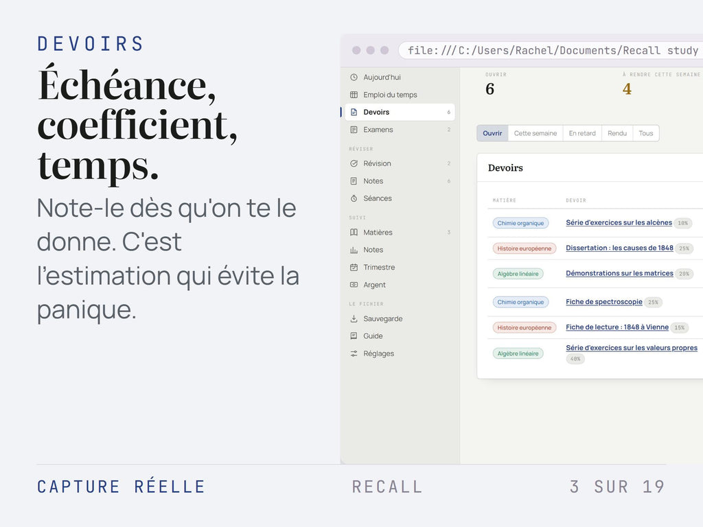 Recall Study Planner – HTML File, Offline, 6 Languages (Bonus Included)