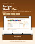 Digital Recipe Book Google Sheets Excel, Meal Planner with Auto Grocery List, Recipe Organizer Cookbook Spreadsheet, Rec