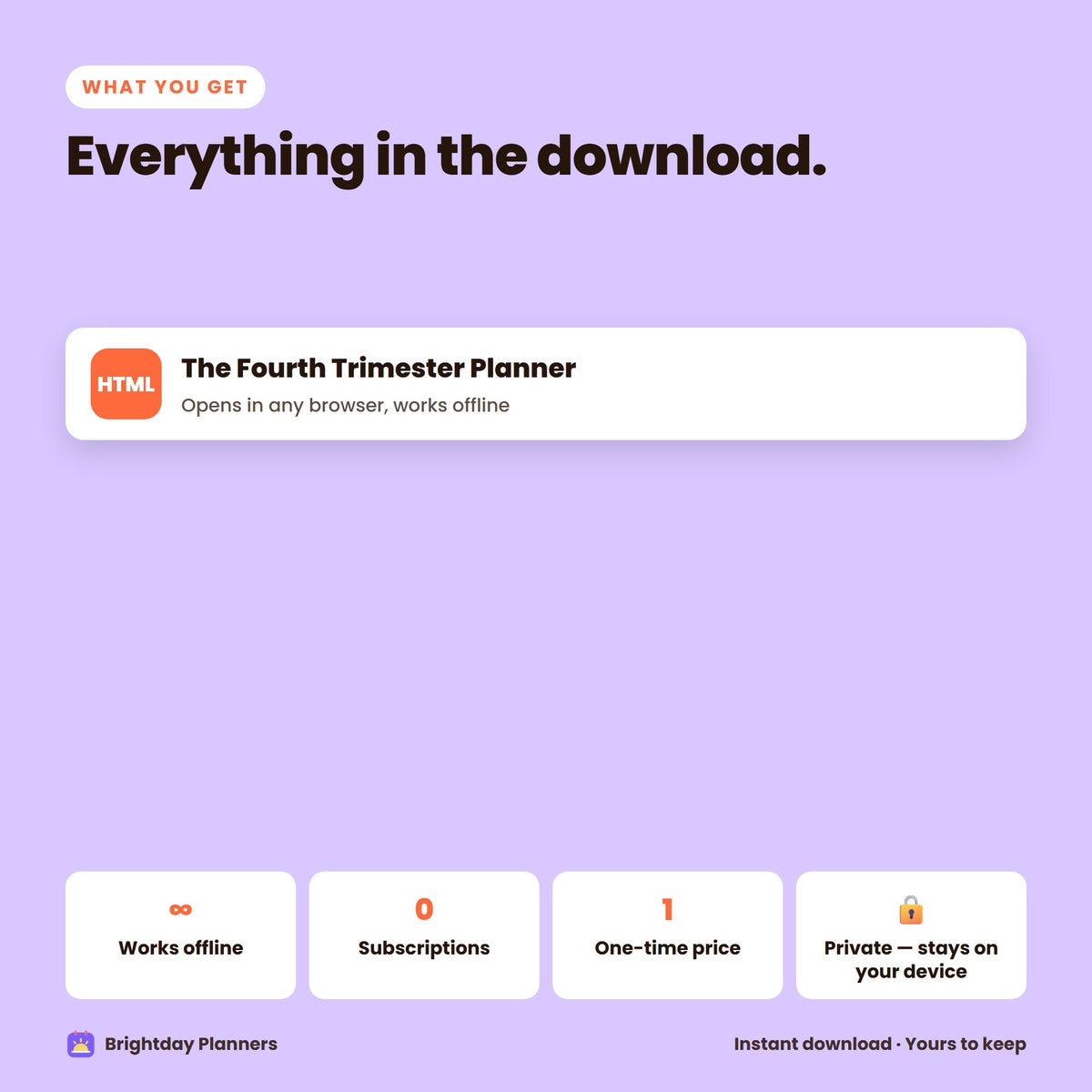 Fourth Trimester Recovery Planner — Everything in the download