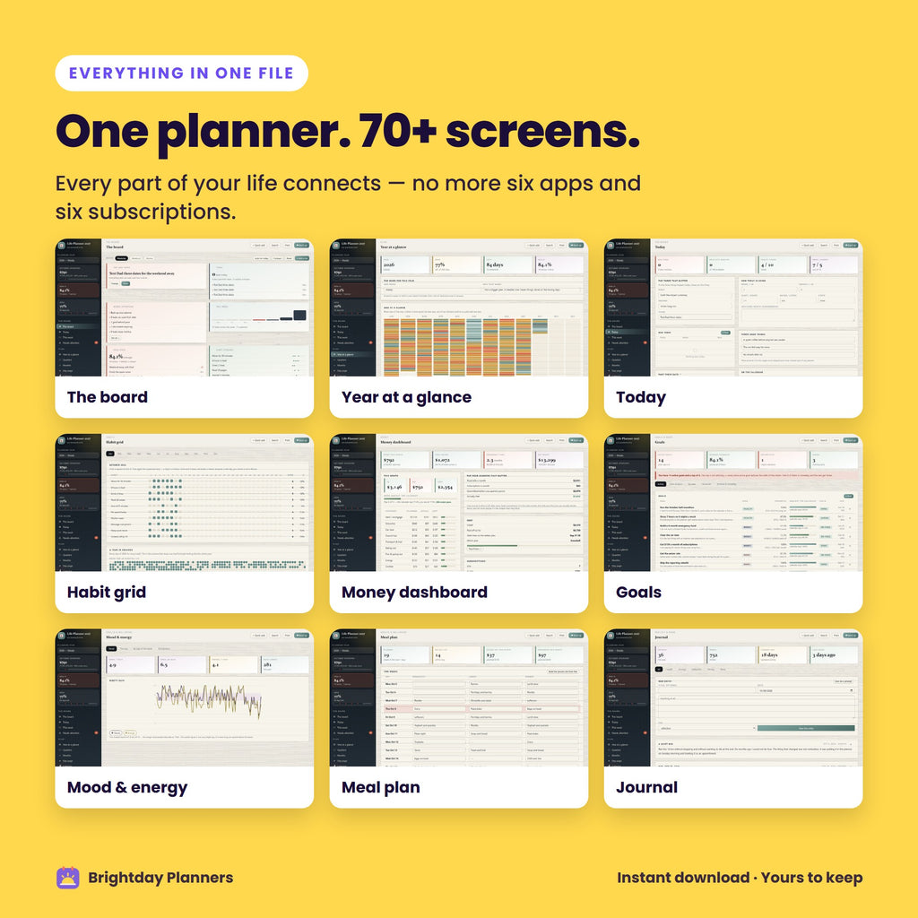 2027 Seismograph Life Planner — One planner. 70+ screens