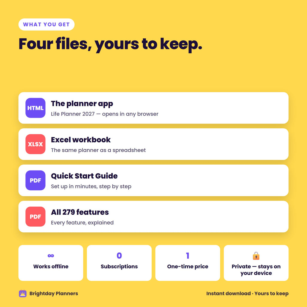 2027 Seismograph Life Planner — Four files, yours to keep