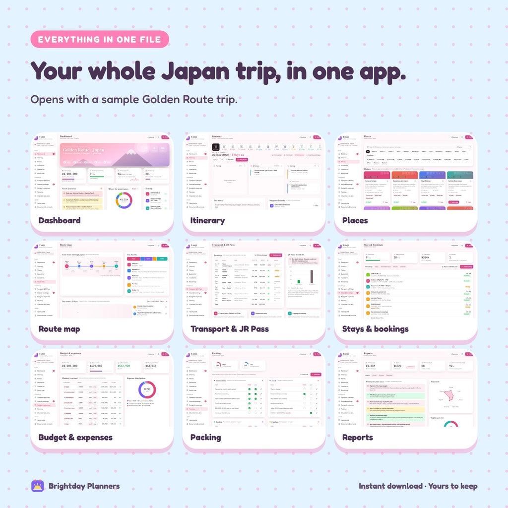 Japan Travel Planner — Your whole Japan trip, in one app