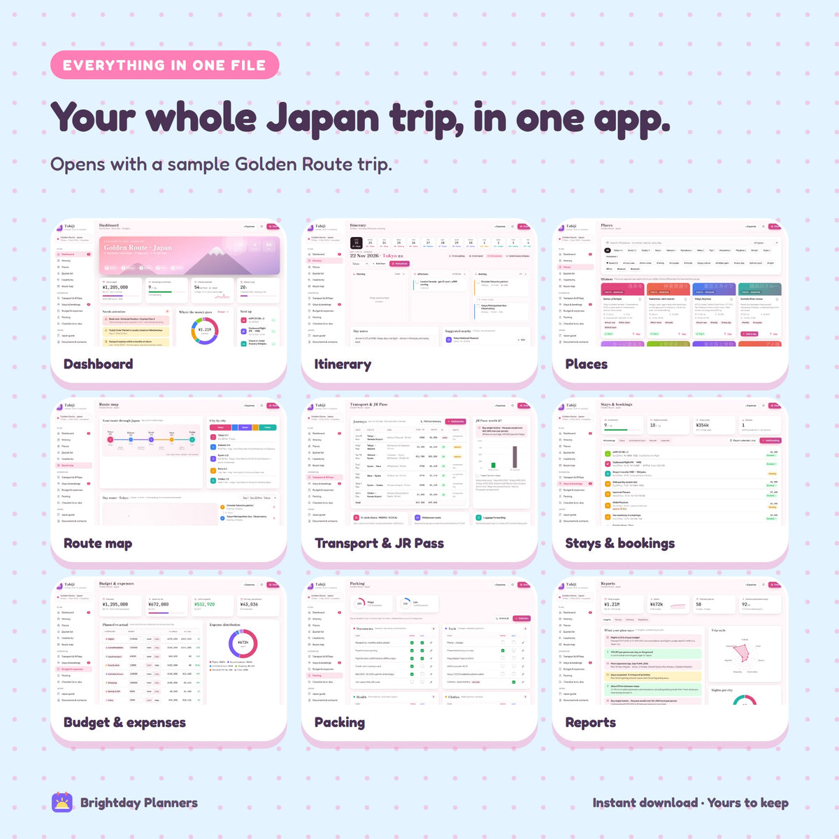 Japan Travel Planner — Your whole Japan trip, in one app
